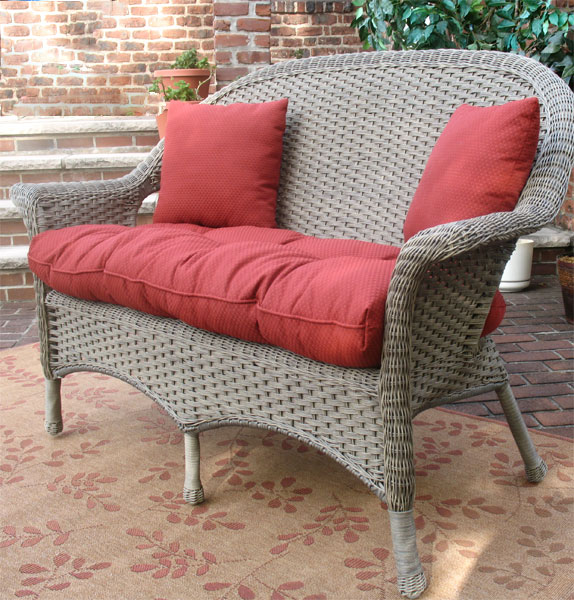 Veranda High Back Resin Wicker Love Seat