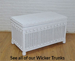 Large Victorian Trunk-White - WHITE