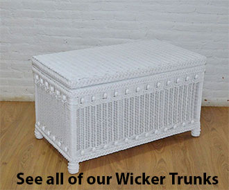 Large Victorian Trunk-White - WHITE